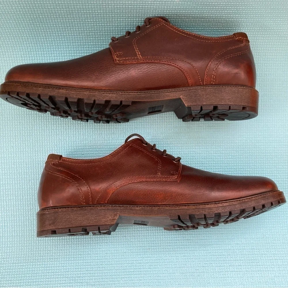 Dockers Mens Parkway Genuine Leather Casual Lace-up Oxford Shoe w/NeverWet sz 12